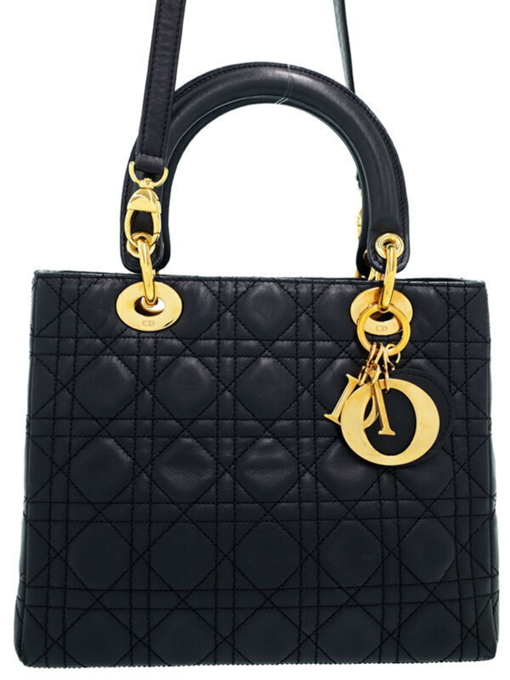 Christian Dior Cannage Quilted Lady Dior 2way bag